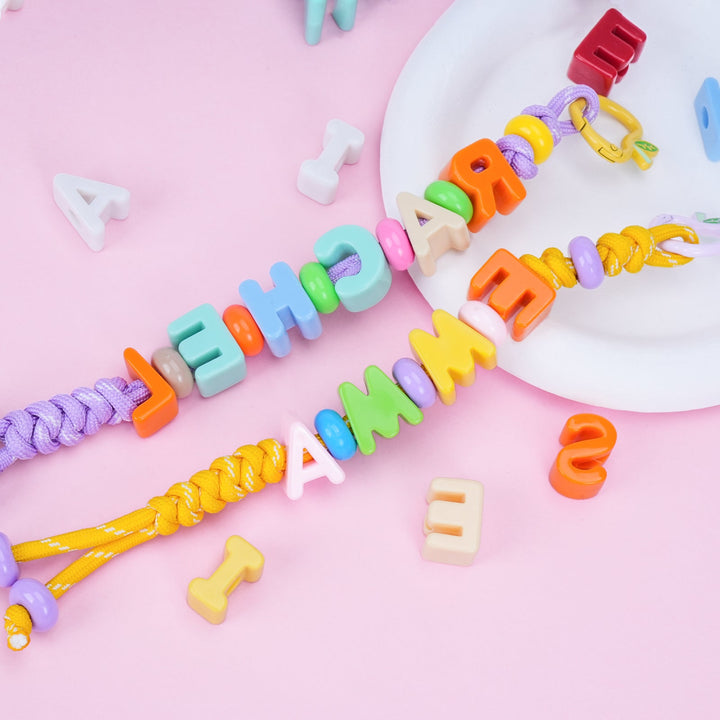 Personalized Kids Name Bead Keychain