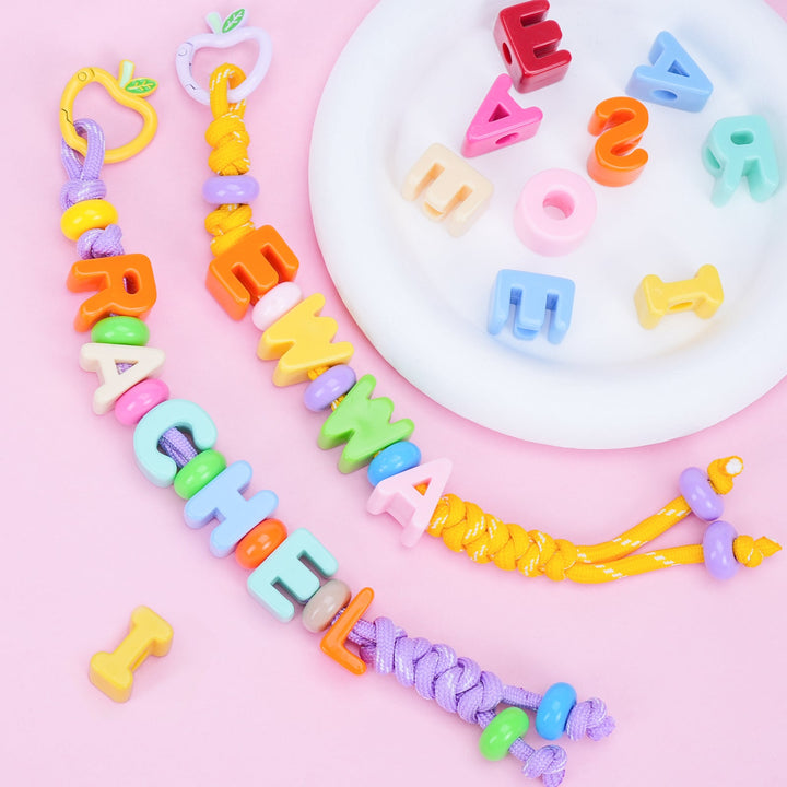 Personalized Kids Name Bead Keychain