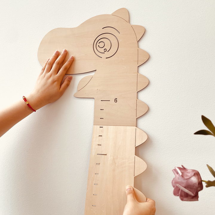 Personalized Wooden Baby Dinosaur Growth Chart Ruler - Detail 1