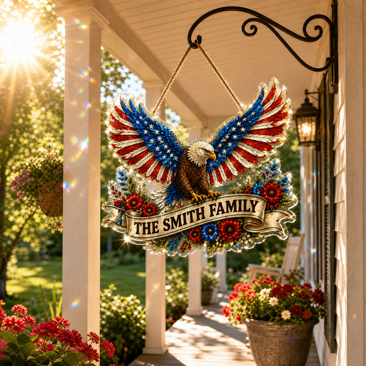 Personalized USA Eagle Acrylic Name Sign