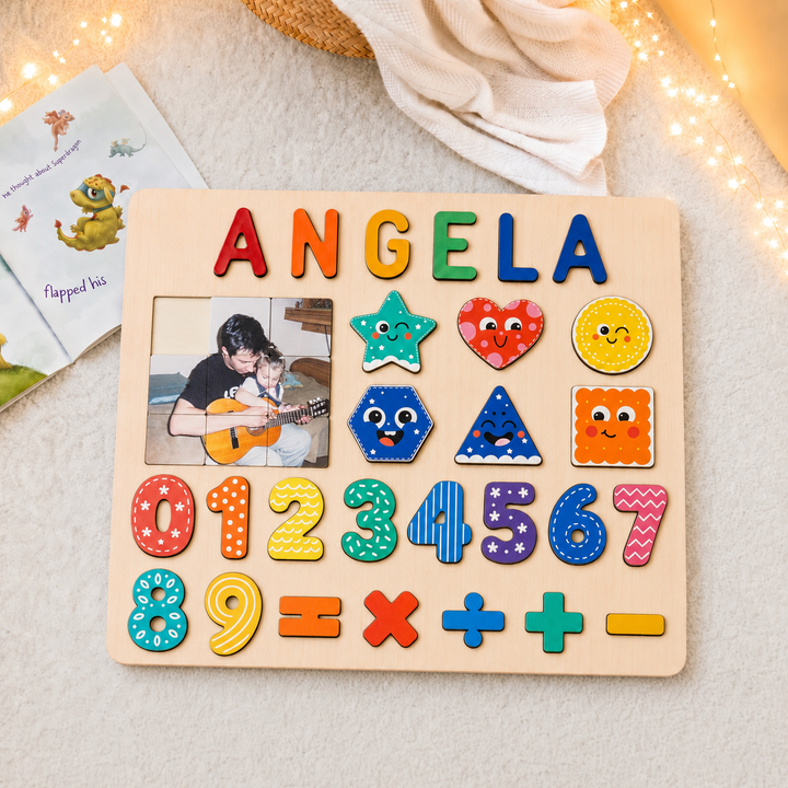 Personalized Photo Shape & Number Puzzle for Kids Woodemon