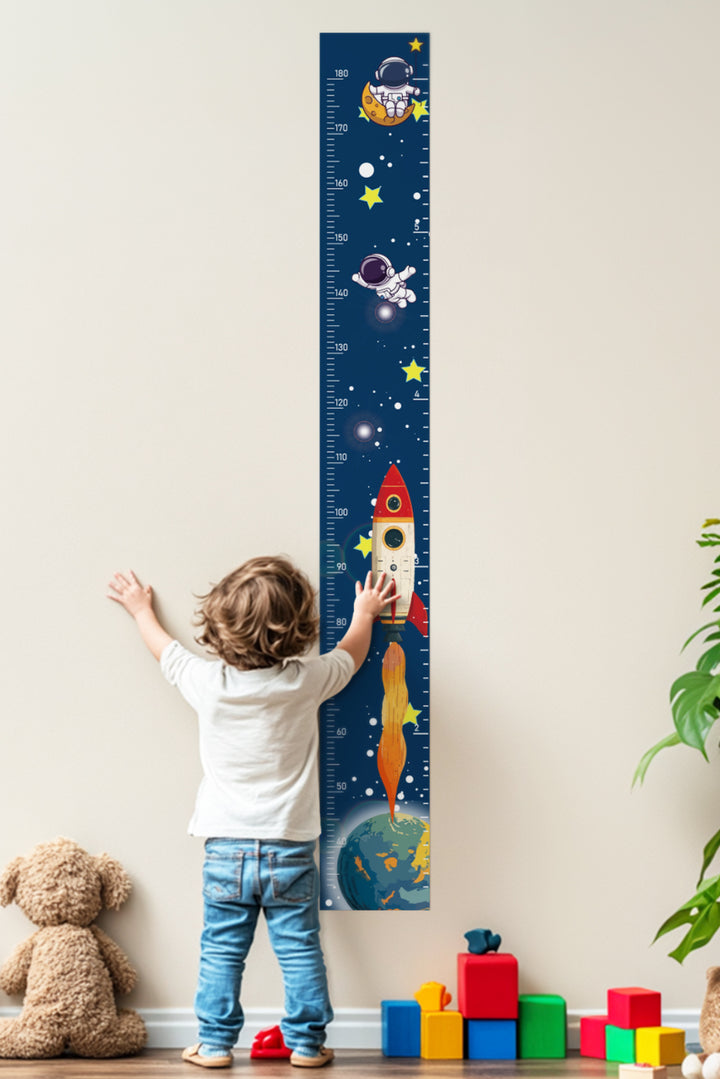 Space Adventure Rocket Growth Chart Wall Decal