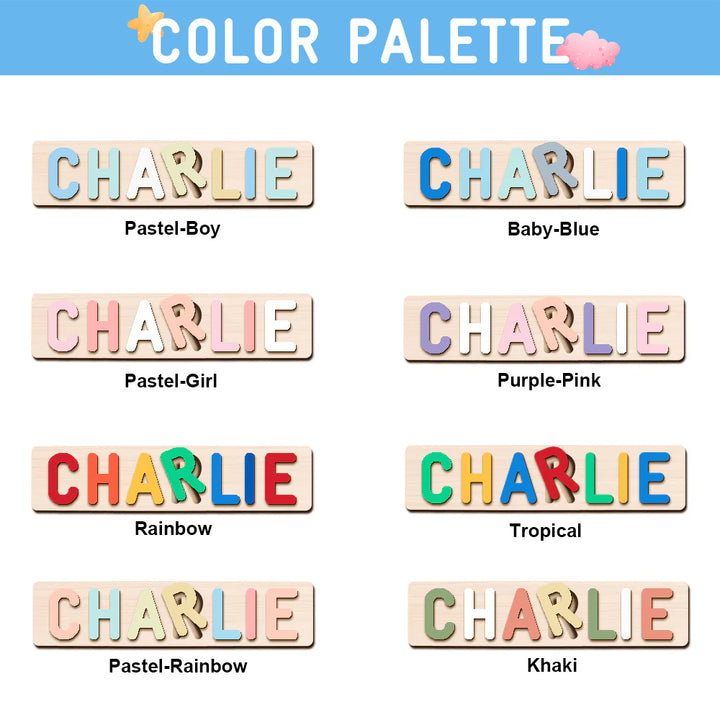 Personalized Photo & Name Stacking Puzzle Woodemon