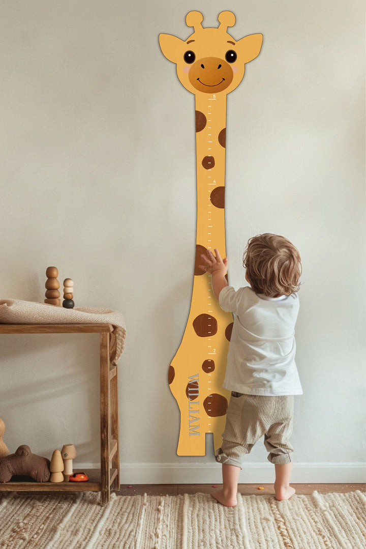 Personalized Wooden Giraffe Growth Chart Ruler