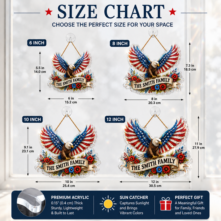 Personalized USA Eagle Acrylic Name Sign