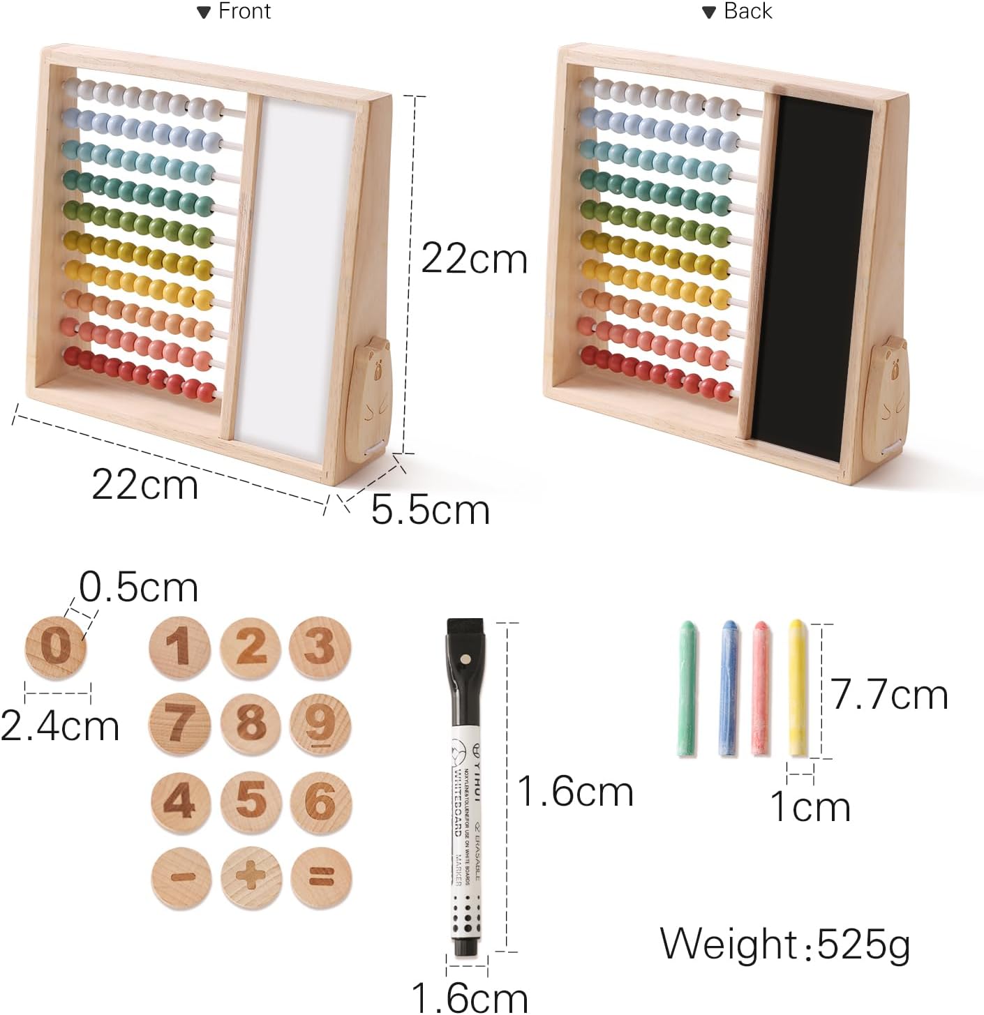 Wooden Abacus Beads Counting Toys