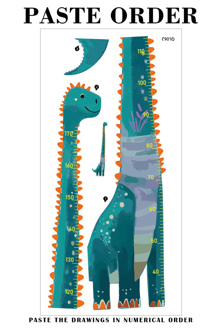 Friendly Dinosaur Growth Chart Wall Decal