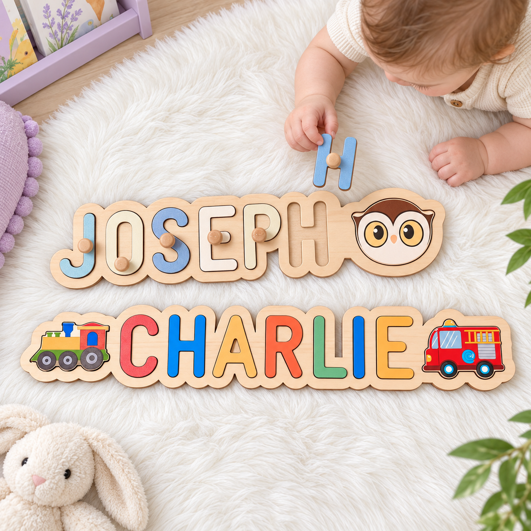 Wooden Name Puzzle For Baby Woodemon