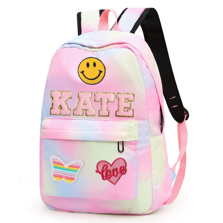 Mochila personalizada con parche de regreso a clases para niños