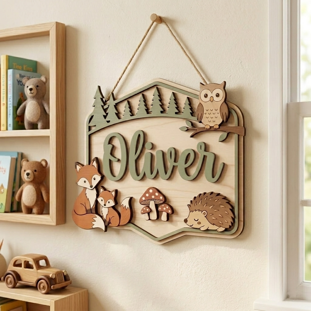 Personalized Kids Name Sign for Door & Wall