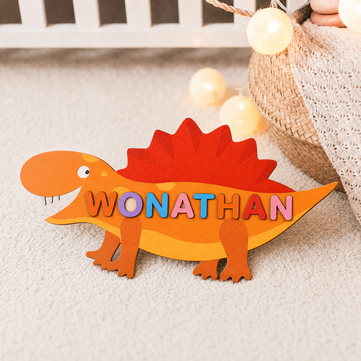 Wooden Cartoon Baby Name Puzzle