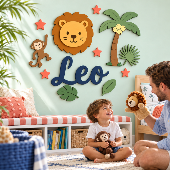 Personalized Wooden Nursery Name Sign Woodemon