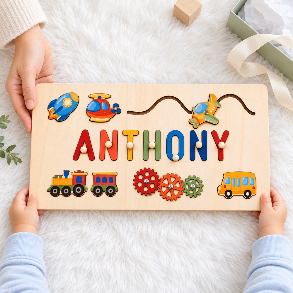 Personalized Baby Name Educate Puzzle Advanced Toys woodemon