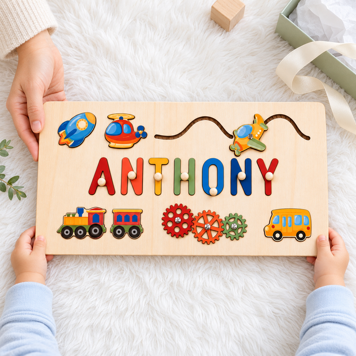 Personalized Baby Name Educate Puzzle Advanced Toys woodemon