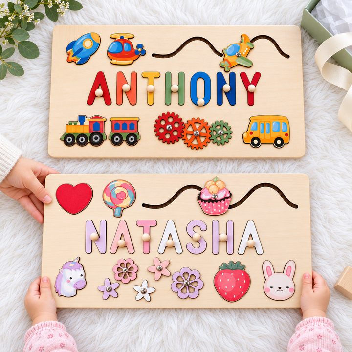 Personalized Baby Name Educate Puzzle Advanced Toys woodemon