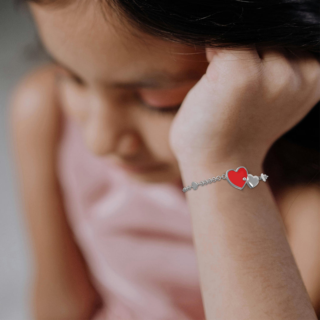 Sterling Silver Heart bracelet for girls