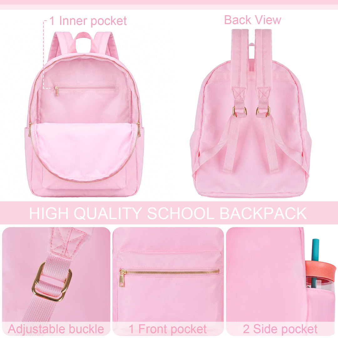 Personalisierter Nylon-Rucksack mit Kinder-Patches