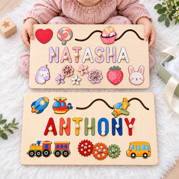 Personalized Baby Name Educate Puzzle Advanced Toys woodemon