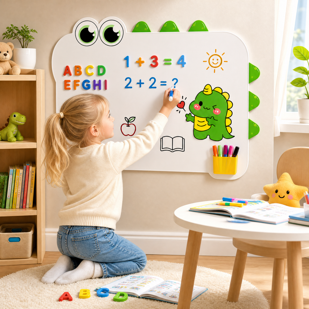 Kids Doodle Wall Sticker - Reusable Write & Wipe Learning Board