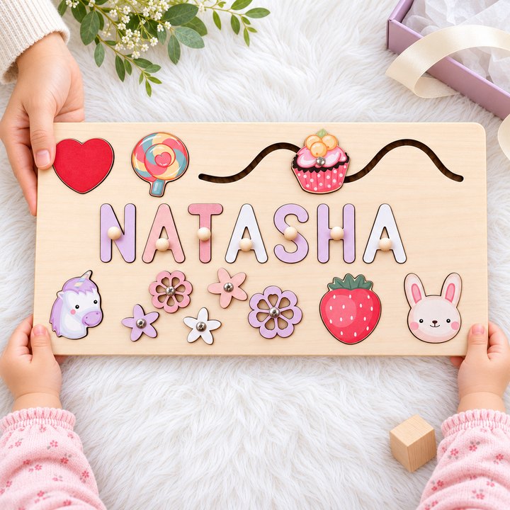 Personalized Baby Name Educate Puzzle Advanced Toys woodemon