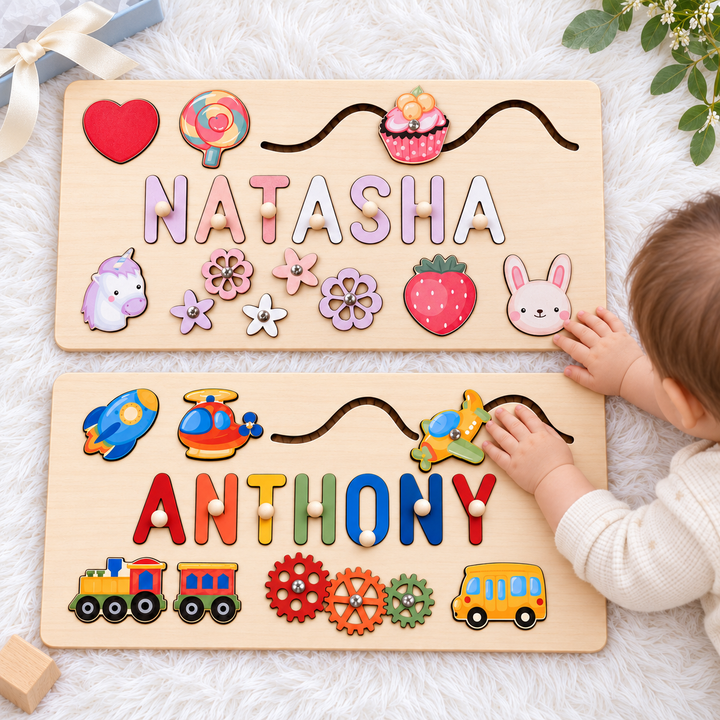 Personalized Baby Name Educate Puzzle Advanced Toys woodemon
