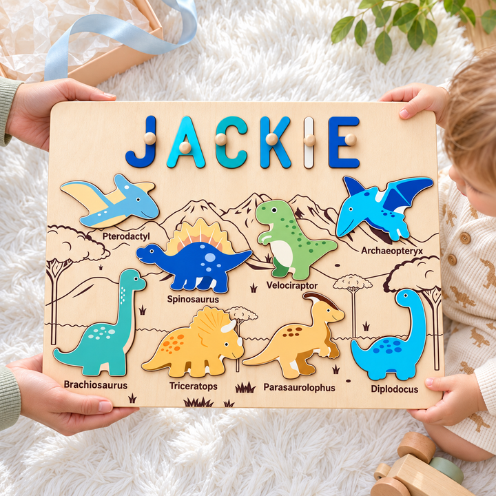 Personalized Dinosaur Name Puzzle woodemon