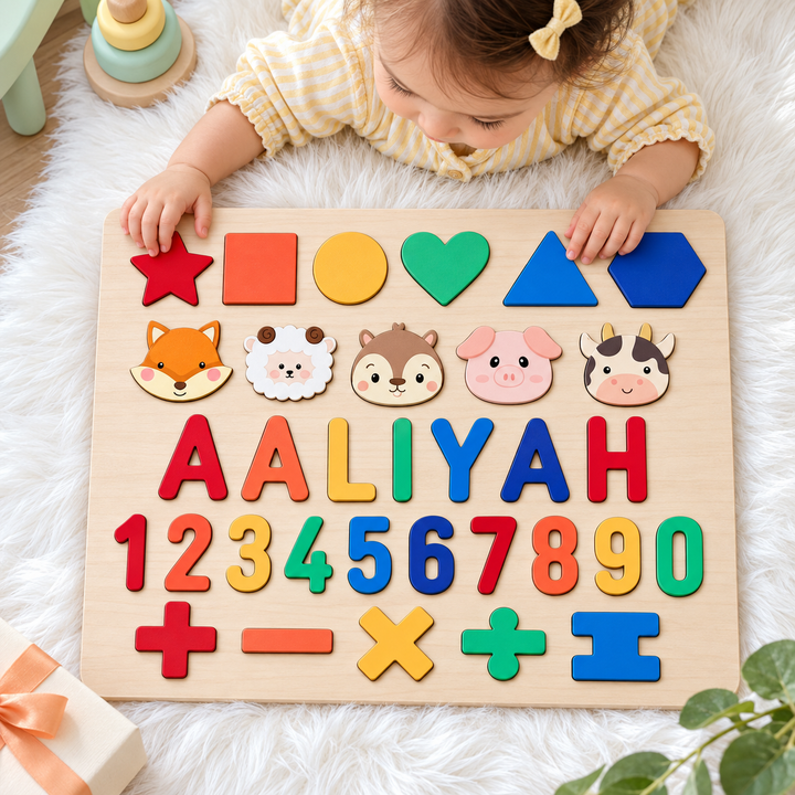Personalized Educational Wooden Name Puzzle woodemon