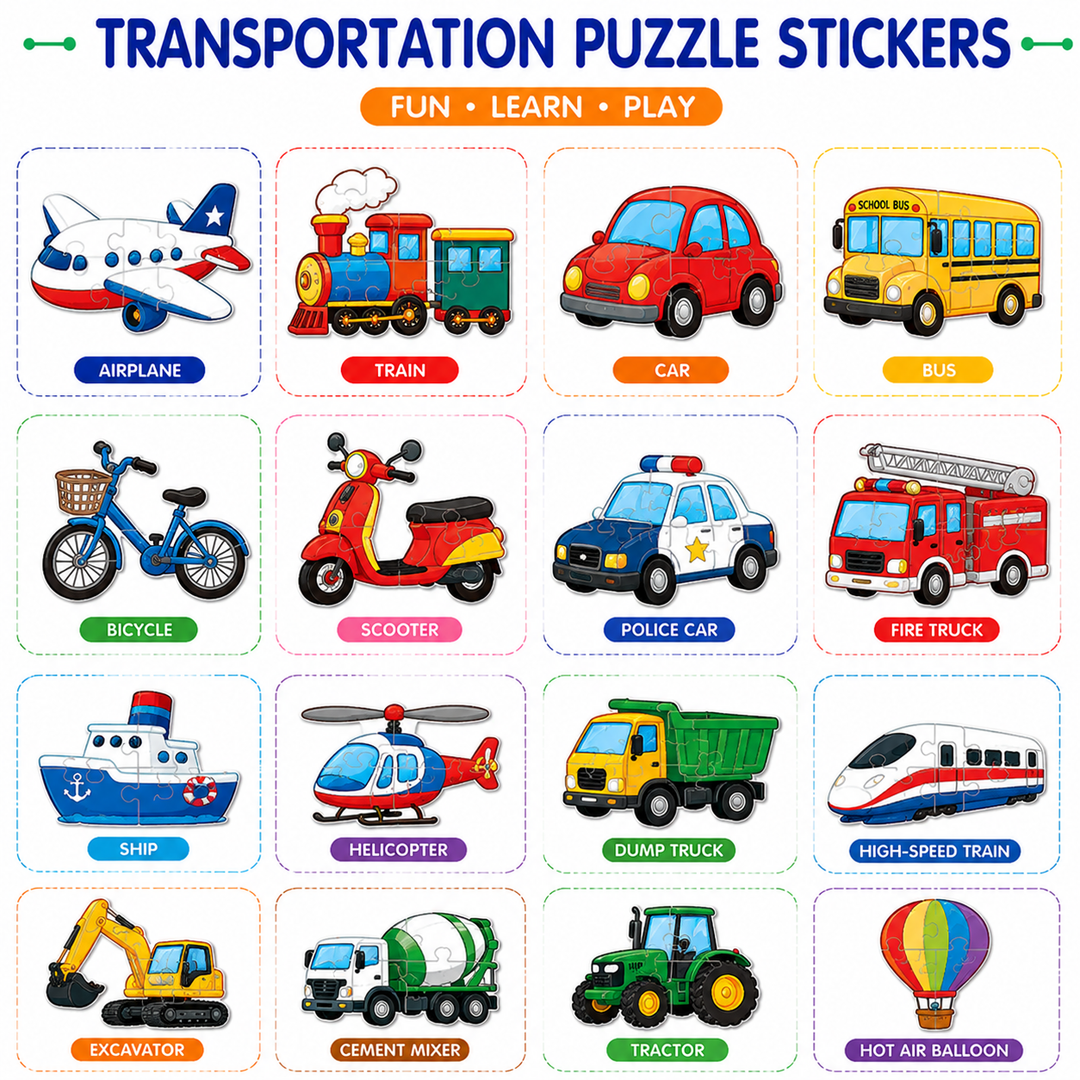 Transportation Puzzle Set