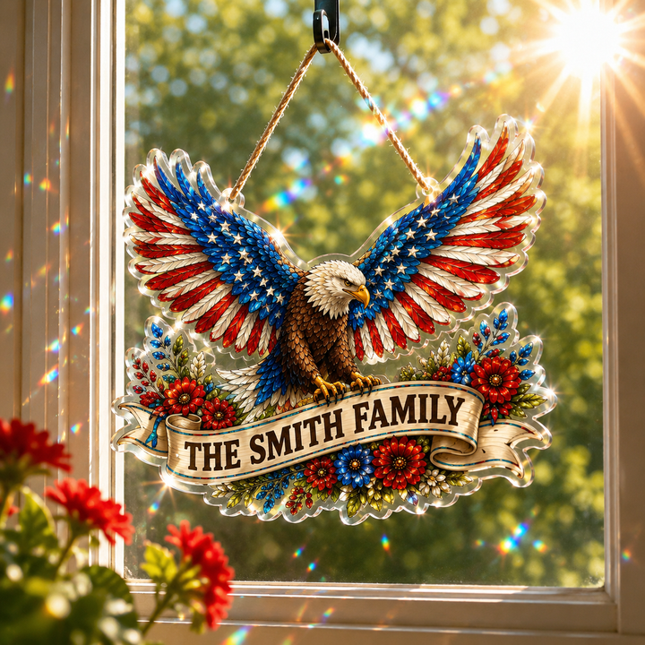 Personalized USA Eagle Acrylic Name Sign