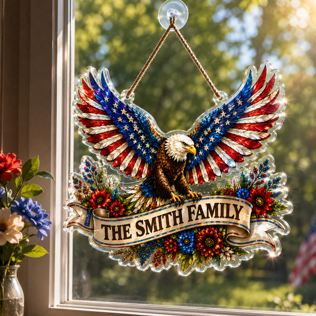 Personalized USA Eagle Acrylic Name Sign