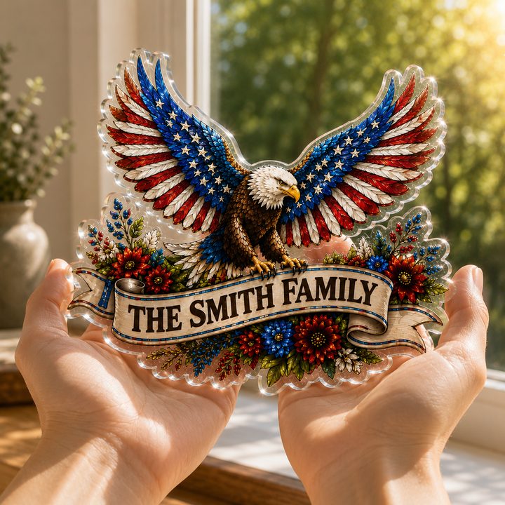 Personalized USA Eagle Acrylic Name Sign