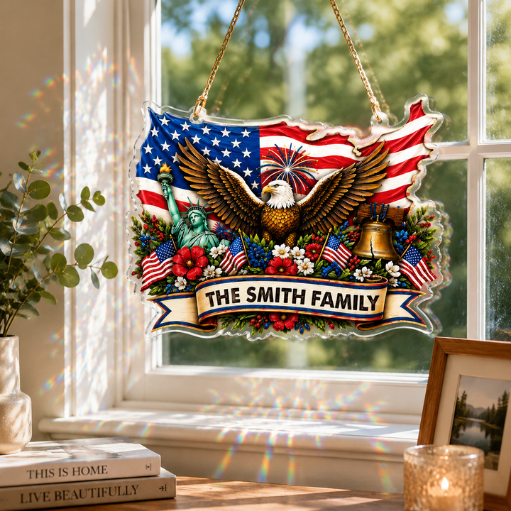 Personalized USA Eagle Acrylic Name Sign