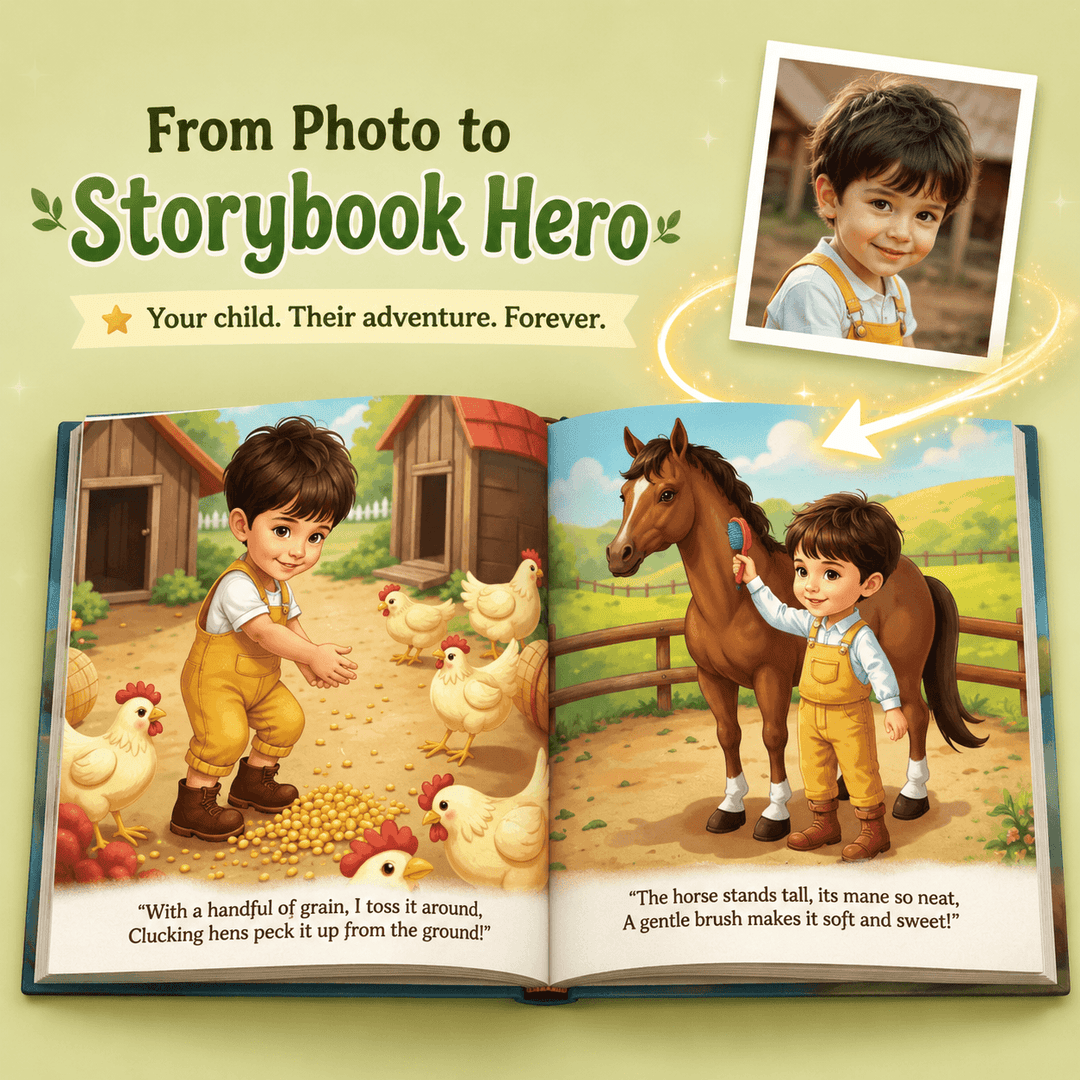 Personalized Farm Adventure Book for Kids Woodemon