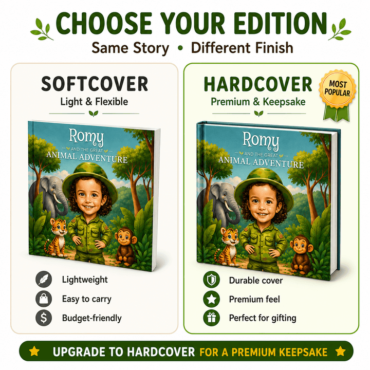 Personalized Animal Adventure Story Book for Kids Woodemon