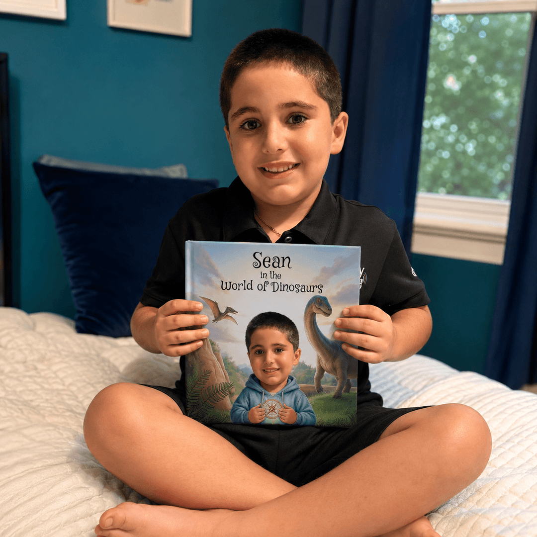 Personalized Dinosaur Adventure Book for Kids Woodemon