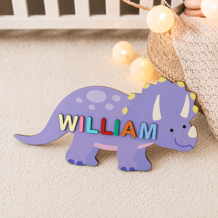 Wooden Cartoon Baby Name Puzzle