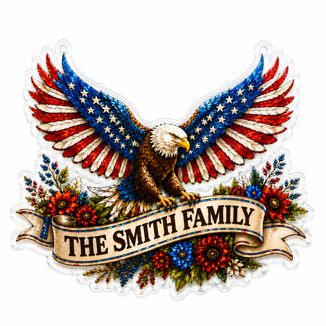 Personalized USA Eagle Acrylic Name Sign
