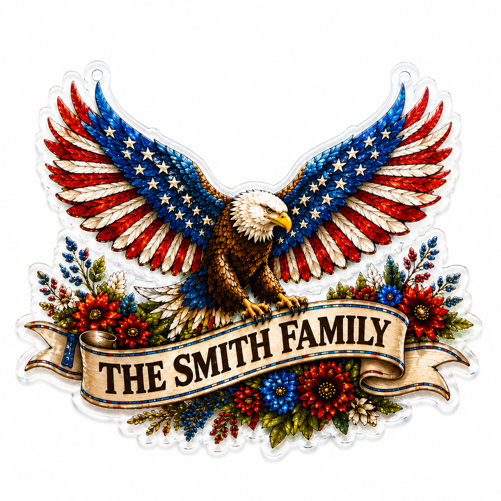 Personalized USA Eagle Acrylic Name Sign