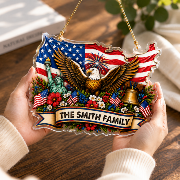 Personalized USA Eagle Acrylic Name Sign
