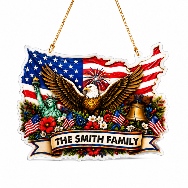 Personalized USA Eagle Acrylic Name Sign