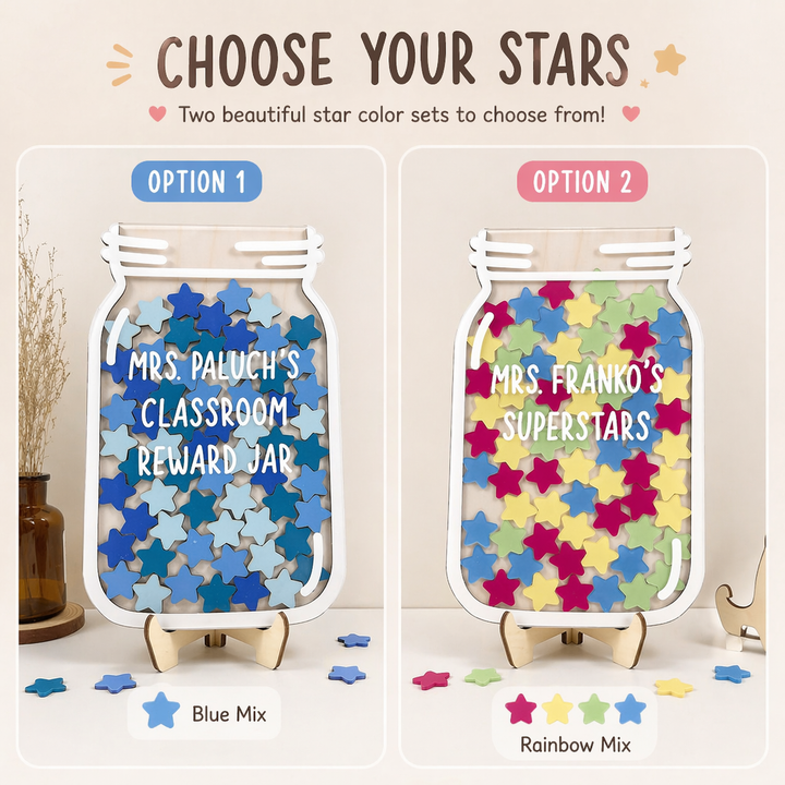 Personalized Kids Reward Jar with Stand