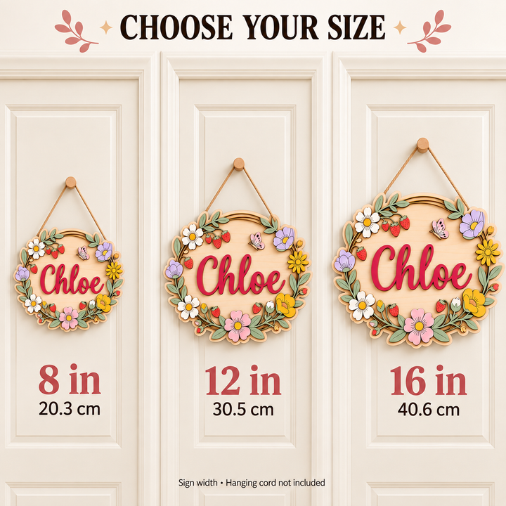 Personalized Kids Name Sign for Door & Wall Woodemon