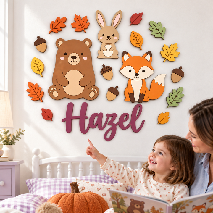Personalized Wooden Nursery Name Sign Woodemon