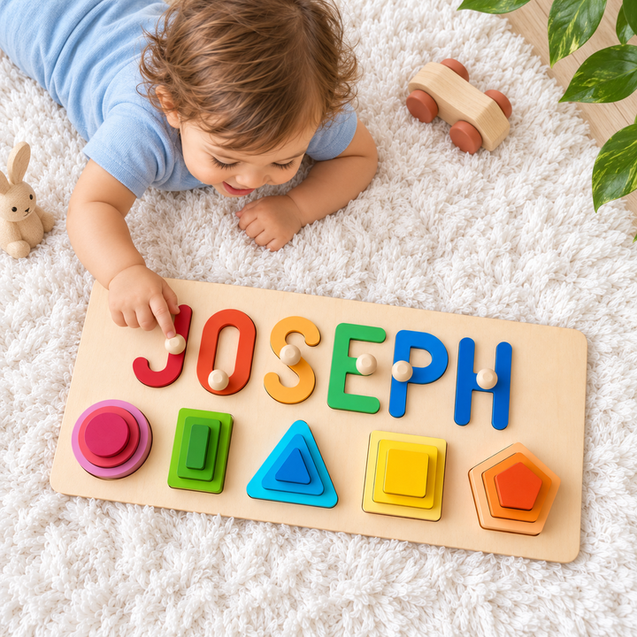 Personalized Wooden Baby Name Stacking Toy Woodemon