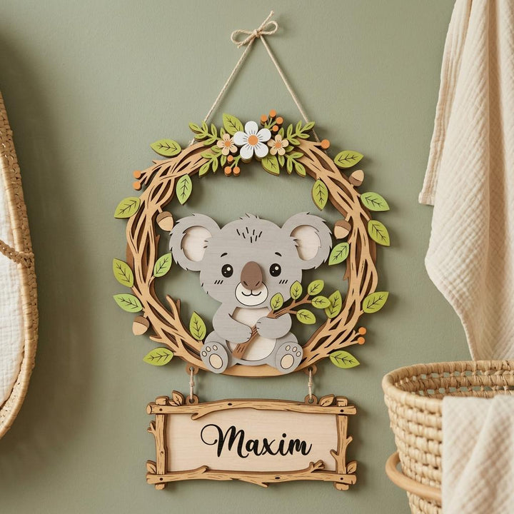 Personalized Koala Nursery Name Sign