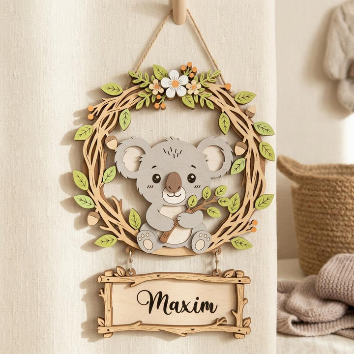 Personalized Koala Nursery Name Sign