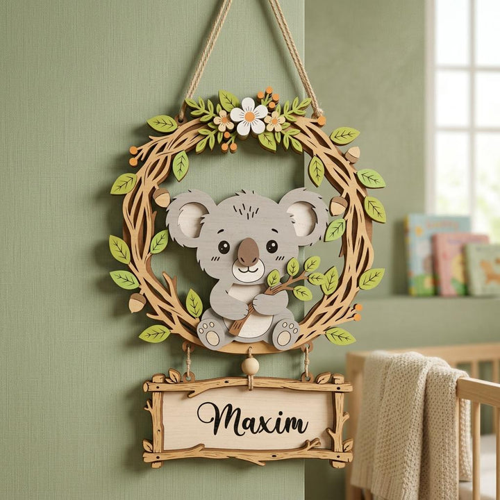 Personalized Koala Nursery Name Sign