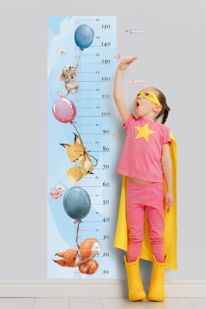 Autocollants de courbe de croissance pour enfants, décoration murale pour chambre d'enfant