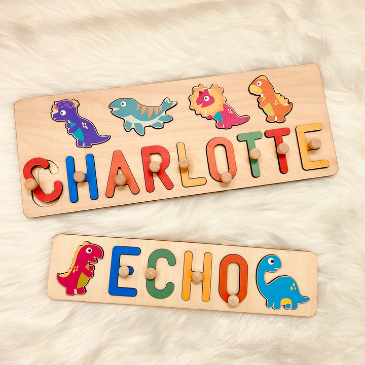 Rainbow “CHARLOTTE” And "ECHO"-Dinosaur Name Puzzle