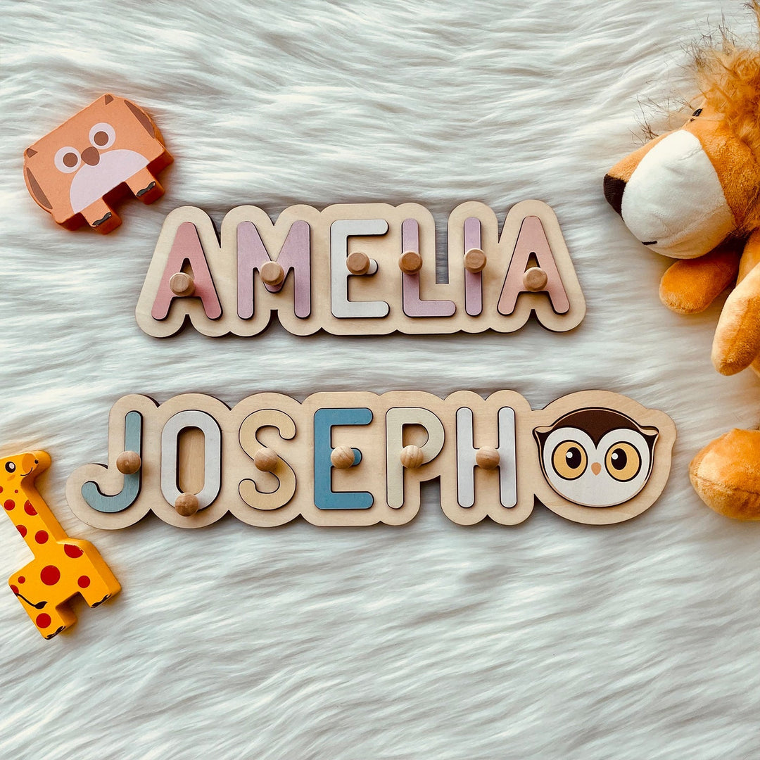 Name Puzzle "AMELIA" And Owl Name Puzzle